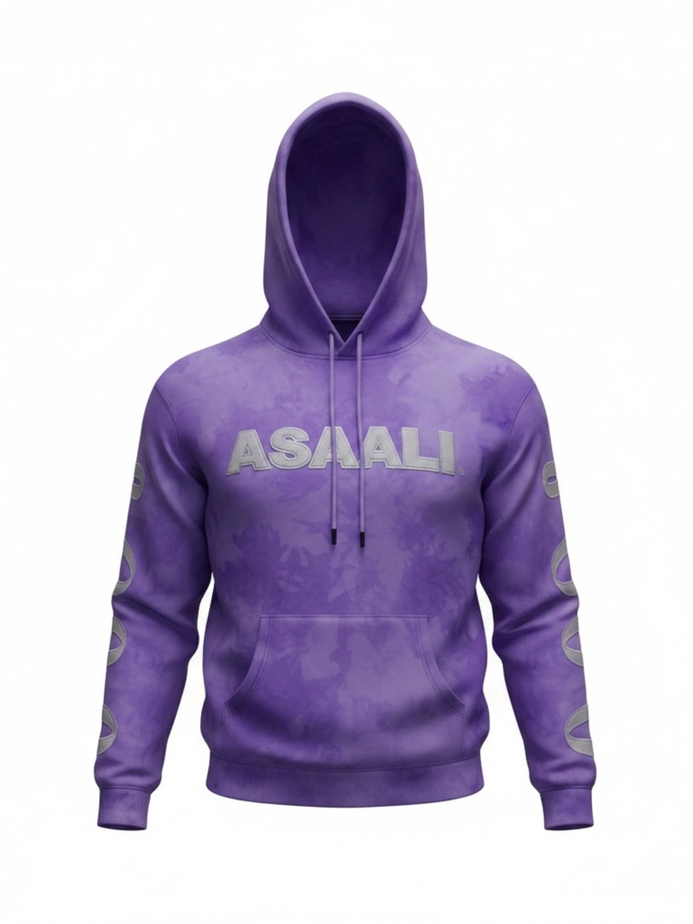 ASAALI Rare Purple Tie Dye Pullover Hoodie Streetwear Size XS NWOT